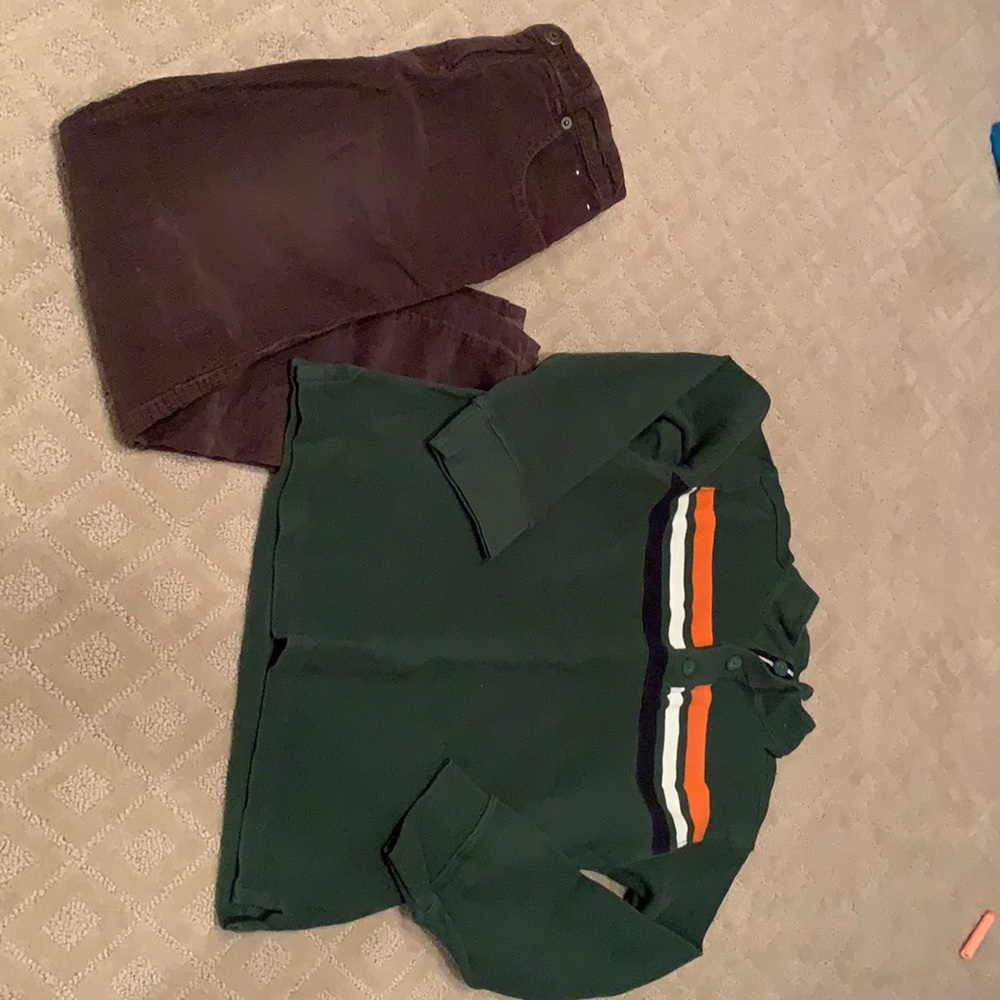 Gymboree cords with knit long sleeved shirt; 12